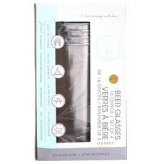 OUTSET 玻璃啤酒杯, 4入