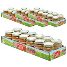 EARTH'S BEST 孩童水果泥 4種口味組, 梨子口味+蘋果杏口味+香蕉水蜜桃樹梅口味+香蕉水蜜桃燕麥口味, 4組