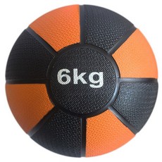 群 6公斤藥球 循環訓練藥球/個 健身重訓 核心訓練 平衡訓練, 黑色, 橙色, 6kg