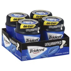 Trident 未包裝無糖口香糖原味無脂, 1.8克, 200入