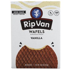 RipVan 夾心鬆餅餅乾 香草口味, 1盒, 132g