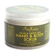 Shea Moisture 橄欖和綠茶手部和身體磨砂膏, 1個, 340克