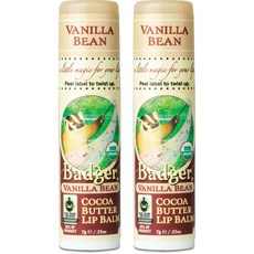 BADGER Badger 可可脂護唇膏 7g, 2個, 香草