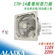 阿拉斯加 產業用倍力扇 ITH-14 排風扇 工業用扇 大風量 低噪音 礦機 礦場 機房散熱