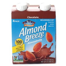 杏仁奶, 巧克力口味, 240ml, 4瓶