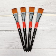 斑馬麥麥 黑橘桿8號平筆尼龍畫筆, 單一規格