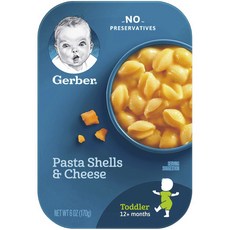 Gerber 嘉寶 意大利面帶殼棉兒童食品 170g, 1個, 起司口味