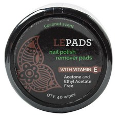 Le Pads 指甲油卸妝墊維生素 E 椰子, 40件