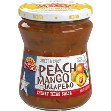 面對厚實的德州薩爾薩桃芒果墨西哥胡椒無麩質, 1個, 425克