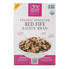 One Degree Organic Foods Red Fife純素葡萄乾麥麩麥片, 1盒, 312g