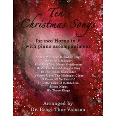 (英文圖書) Ten Christmas Songs for two French Horns with Piano Accompaniment: French Horn... 平裝版, Independently Published, 英文