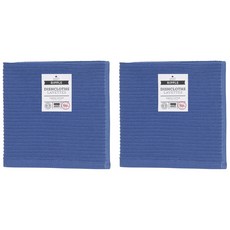 Now Designs 波紋抹布 廚房抹布, 4個, 皇家藍