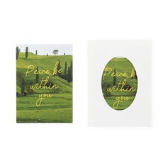 PEACE BE系列 MOMENT CARD 01.Peace 心意卡片 田園風景 祝福 感謝, 白, 1個