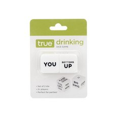 true 飲酒骰子遊戲骰子, 白色的