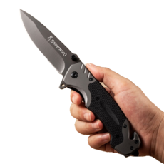 BROWNING 折疊刀 CP145 露營刀具 戶外便攜刀 摺疊刀 安全鎖定, 黑