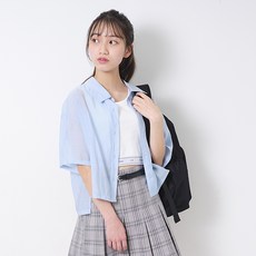 LOVETOXIC 女童款泡泡紗短袖襯衫+內搭無袖背心套裝