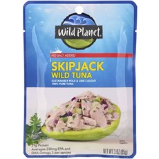 Wild Planet 鰹魚野生金槍魚不加鹽, 1個, 85克