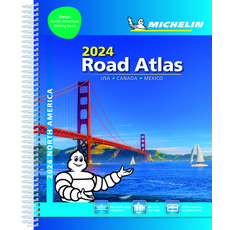 (英文圖書) Michelin North America Road Atlas 2024 USA - Canada - Mexico Spiral, Michelin Travel Publications, 英文, 螺旋裝