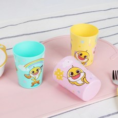 Pinkfong 碰碰狐 鯊魚寶寶杯子 (3入組), 3세트, 彩色, 200ml