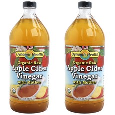 Dynamic Health Laboratories 無脂肪無糖無麩質蘋果醋, 2個, 946ml