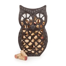 TWINE Country Cottage Wise Owl 軟木收藏品葡萄酒配件, 1個, 黑色的