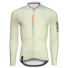 BAISKY百士奇夏季長袖自行車衣男款薄款T築夢車手螢光褐