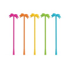 truezoo 棕櫚樹雞尾酒攪拌棒 5件組, 1個, 混色