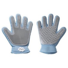 寵物兩用按摩除毛手套 (2入), 2個, 藍色