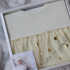 Lien de famille 純棉雪紡紗口水巾圓點款 (2款可選) - 寶寶外出必備，吸水透氣，呵護寶寶肌膚, 白