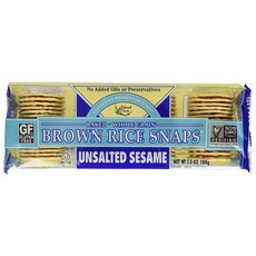 Edward&Sons 無麩質糙米餅乾 無鹽芝麻口味, 1盒, 100g