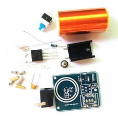 迷你特斯拉線圈DIY套件，附12V電源充電器，體驗無線點燈樂趣