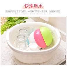 BO雜貨 台灣現貨橢圓型濾水籃洗桶組 瀝水籃 洗菜籃 洗蔬果 廚房用品 日本製【SV4379】, 白色, 1個