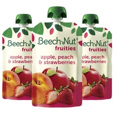 BeechNut 果昔 99g, 蘋果桃子草莓口味, 3包