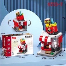 小顆粒街景積木, 多色, 1個