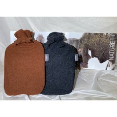 德國fashy羊毛綁帶冷熱兩用水袋，保暖舒適，冷熱敷皆宜，德國製造, 黑灰