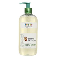nature's baby organics 洗髮沐浴乳, 椰子鳳梨香味, 1個, 473.2ml