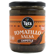 TRES LATIN FOODS 粘果酸漿莎莎辣椒, 1個, 454克