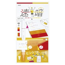 SONIC 雙頭橘紅暗記螢光筆+紅橘透明墊板 4張入, 1個