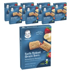 Gerber 嘉寶 兒童穀物餅乾 19g, 8個, 草莓香蕉