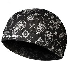 Musion 戶外運動小帽 騎行小帽 瓜皮帽 防風 防曬 速乾 運動帽 安全帽內襯 頭盔內膽 單車小帽, 佩斯裡, 1個