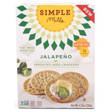 Simple Mills 墨西哥辣椒發芽種子餅乾, 1盒, 120g