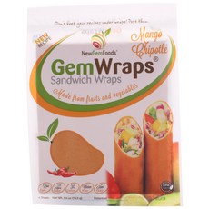 New Gem Foods 三明治捲餅皮 辣芒果口味 6入, 1袋, 74.5g