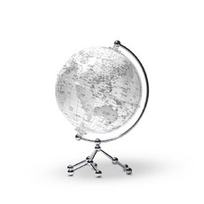 透明地球儀燈飾 觸控調光 壓克力材質 三角金屬支架 居家裝飾燈具, 1個