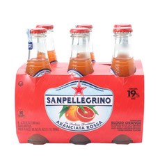 S.PELLEGRINO 聖沛黎洛 起泡血橙飲料, 200ml, 6瓶