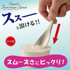 日唯家 Leeway Home 日本燕市製鋁合金冰淇淋匙，手感溫潤，快速融化，14.5cm甜點湯匙, 藍