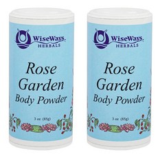 Wiseways Herbals 玫瑰園體香粉, 2個, 85克