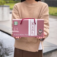 滿州鄉農會 原生種黑豆茶精緻禮盒 - 台灣在地黑豆茶 無咖啡因 健康養生, 18g, 1箱/盒, 20個裝