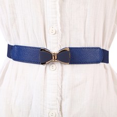 JIFU 鉅釜 優雅蝴蝶結對扣腰封 細版鬆緊腰帶 B255