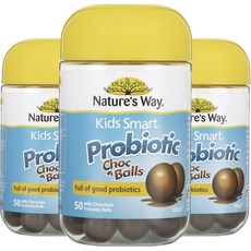 Nature's Way 兒童益生菌智慧巧克力球 50 片, 3個, 50顆