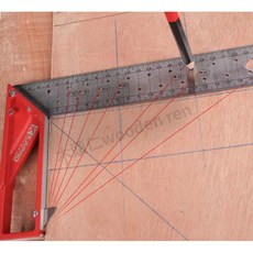 KAPRO高精準度90度不鏽鋼直角尺 木工標註劃線洞洞寬座, 1個
